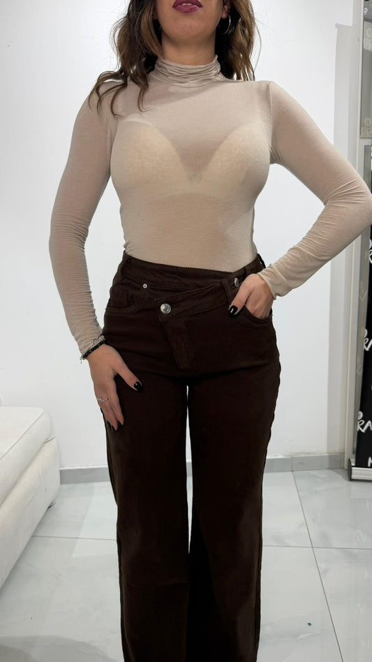 Maglia in viscosa collo alto