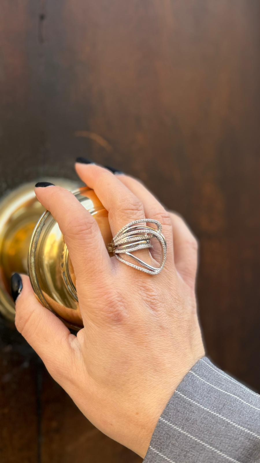 Anello infinity strass