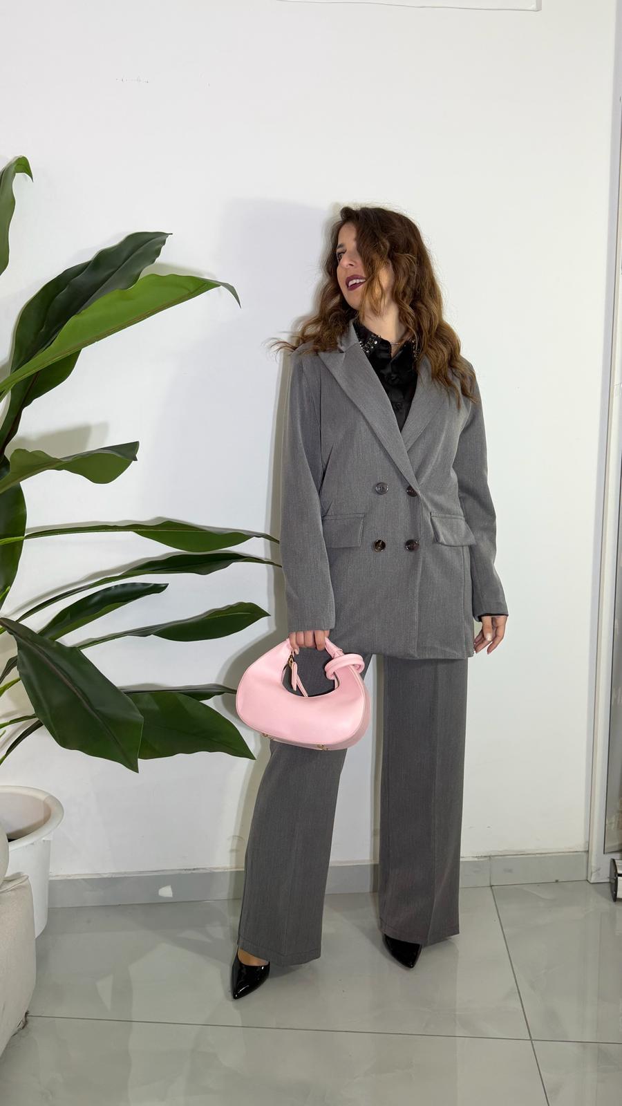 Tailleur over size 4 bottoni