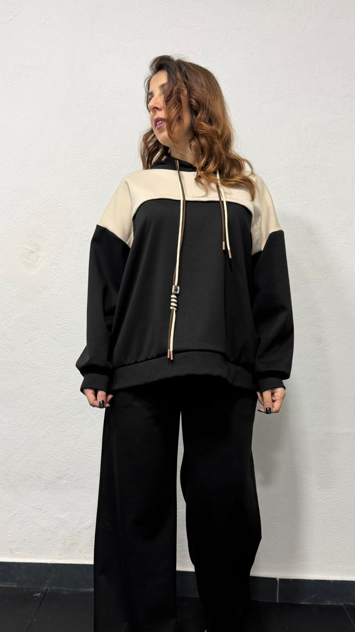 Coordinato tuta felpato