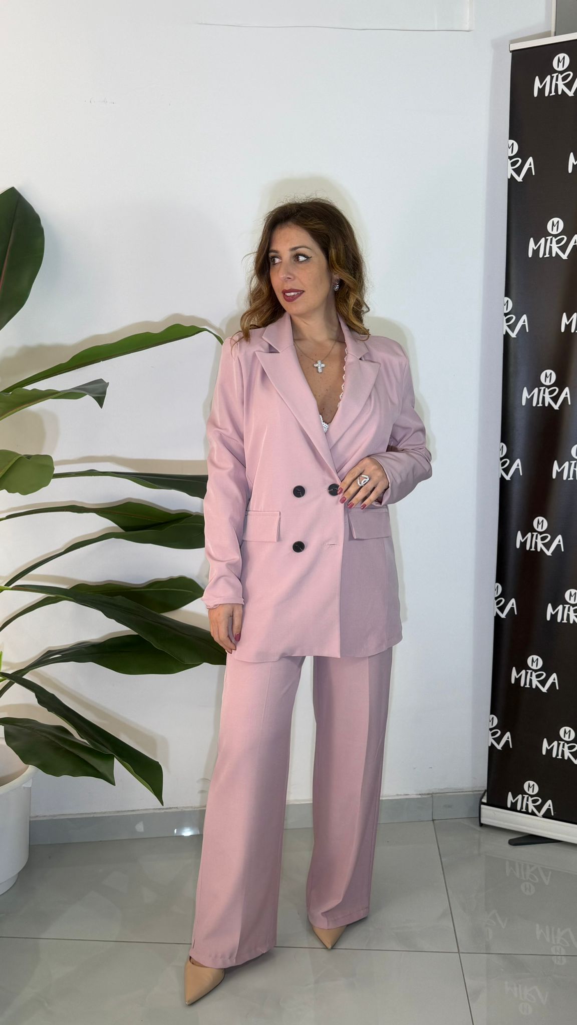 Tailleur over size 4 bottoni