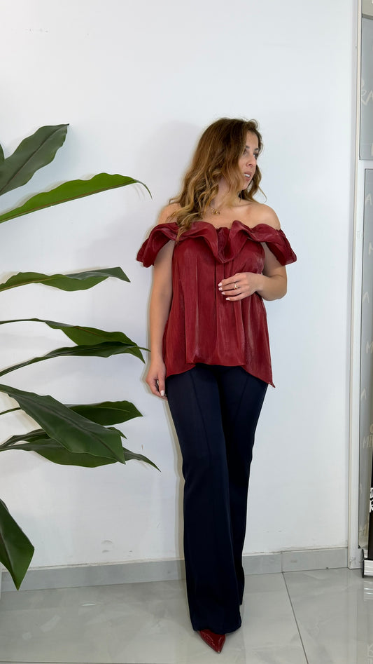 Blusa scollo a barca