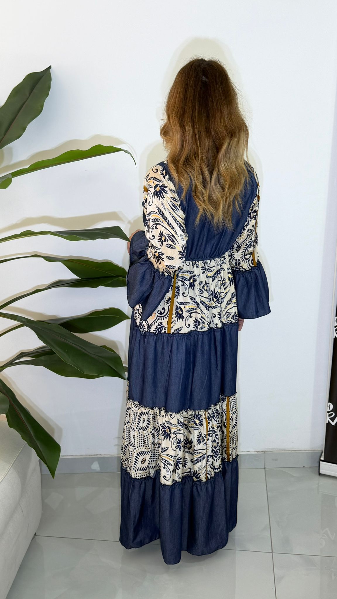 Abito denim e oro