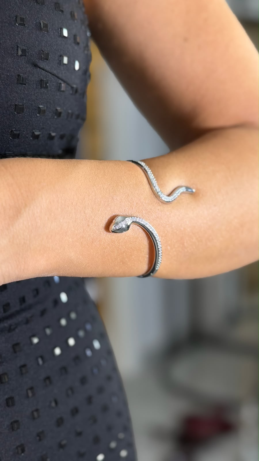 Bracciale serpente strass