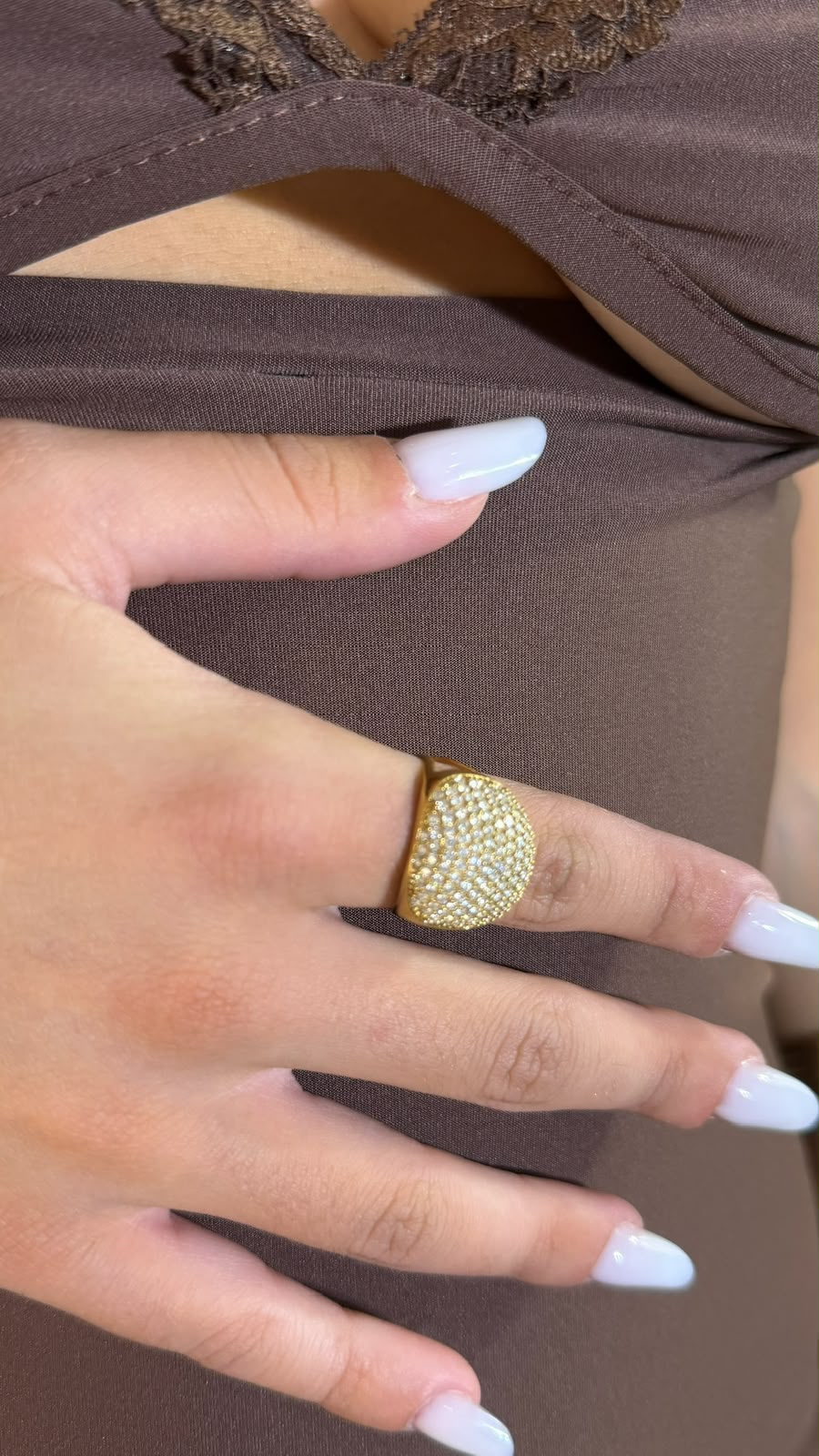 Anello luce di strass