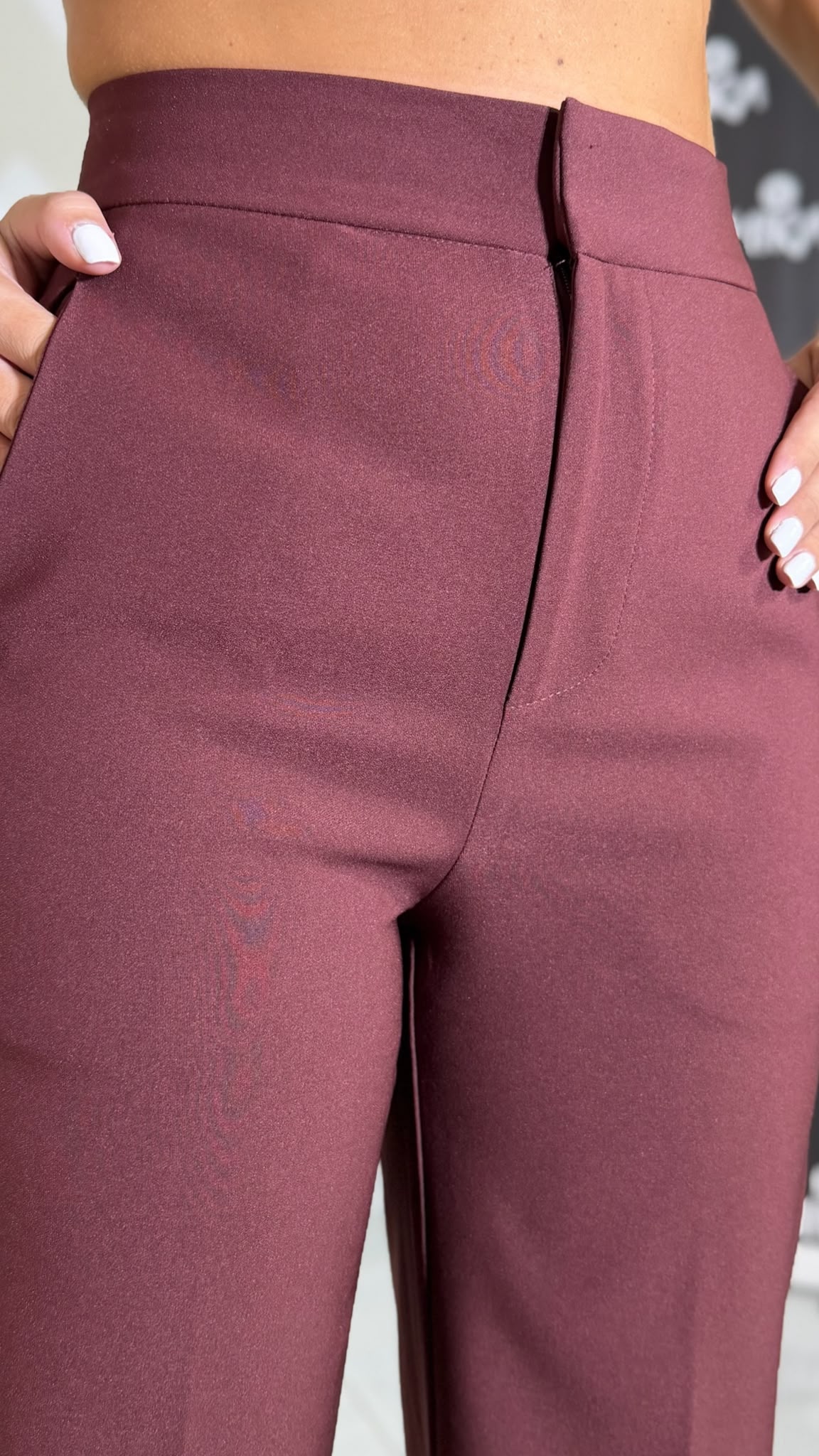 Pantalone classico Borgogna