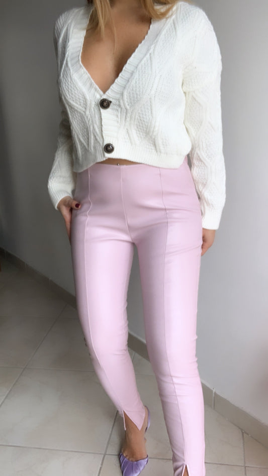 Leggings pelle glicine