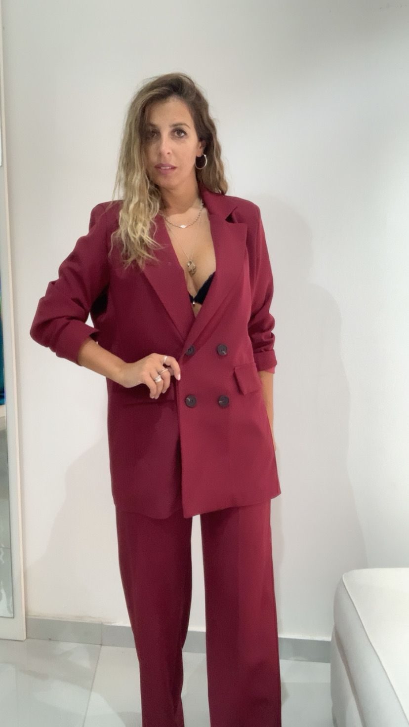 Tailleur over size con pantalone