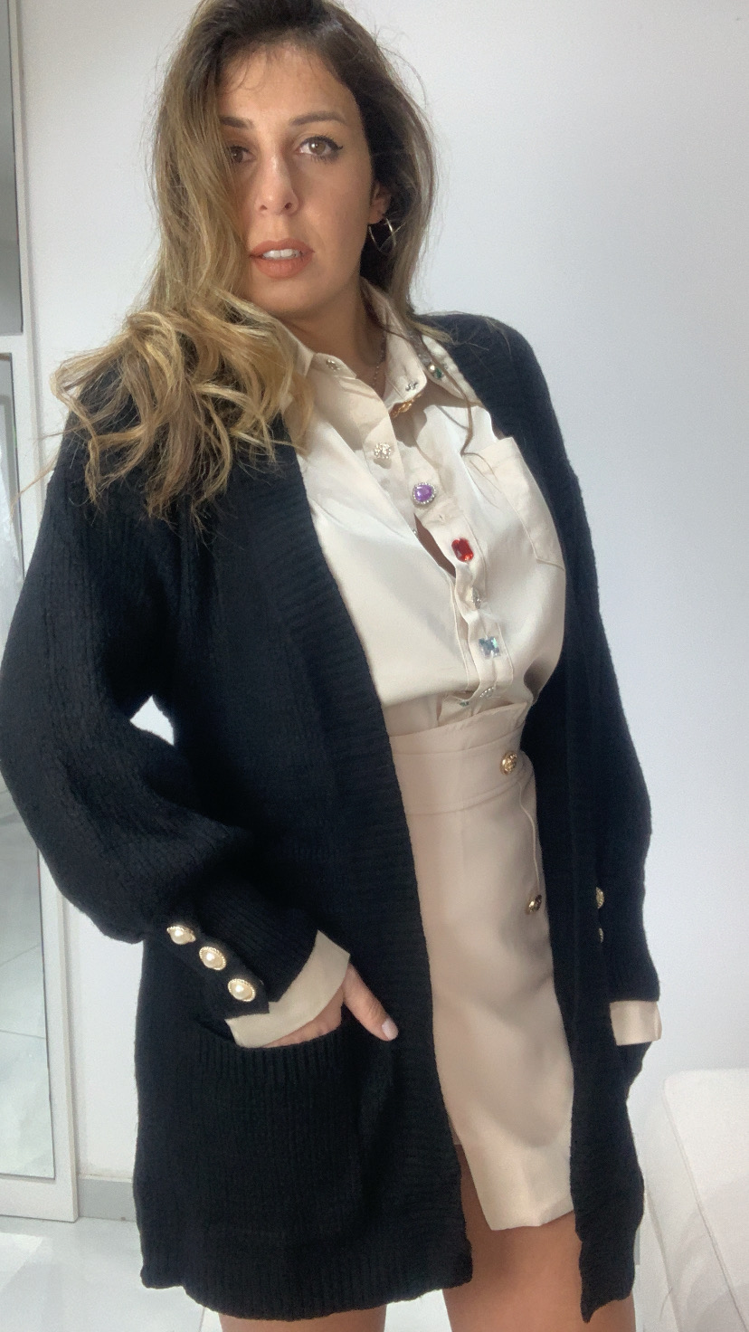 Cardigan con cintura